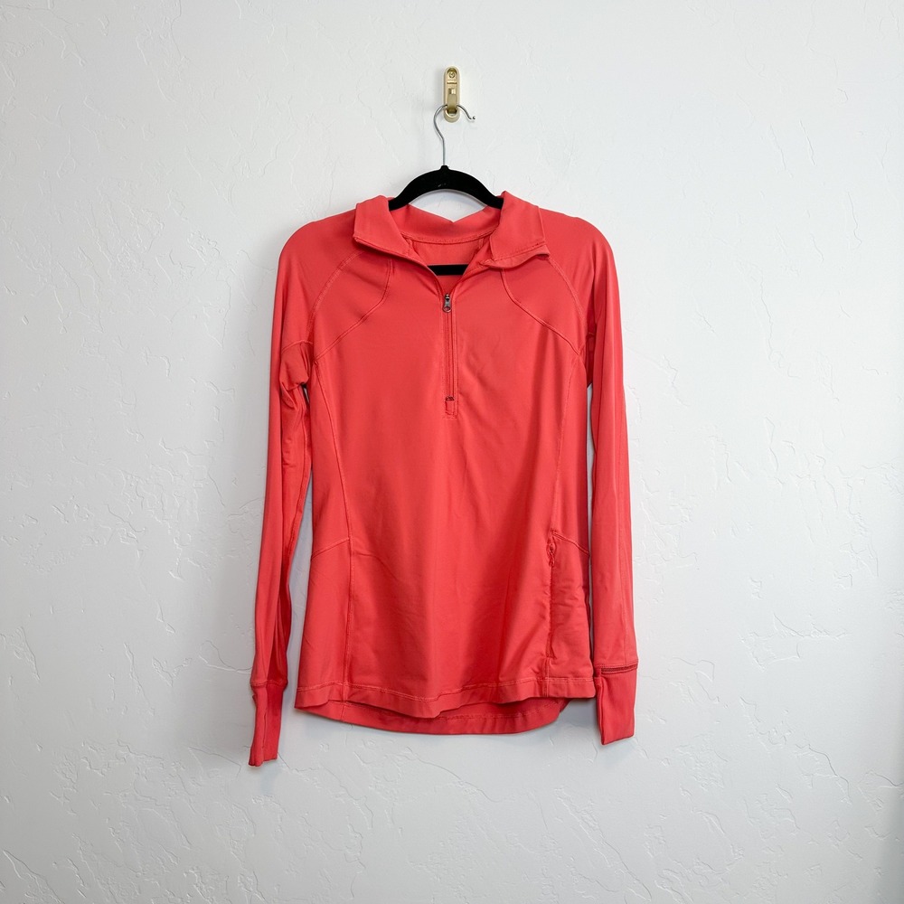 Lululemon | Race With Grace 1/2 Zip II Base Layer Athletic Jacket in Atomic Red - Picture 5 of 10